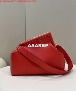 Replica Fendi 8BP127 FENDI FIRST Medium Red leather bag