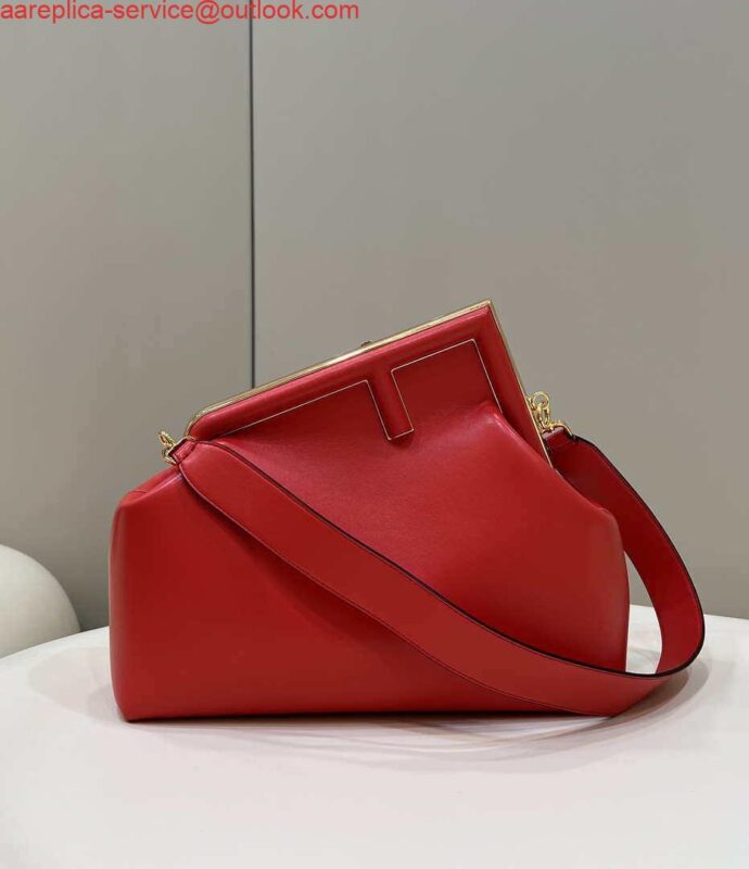 Replica Fendi 8BP127 FENDI FIRST Medium Red leather bag