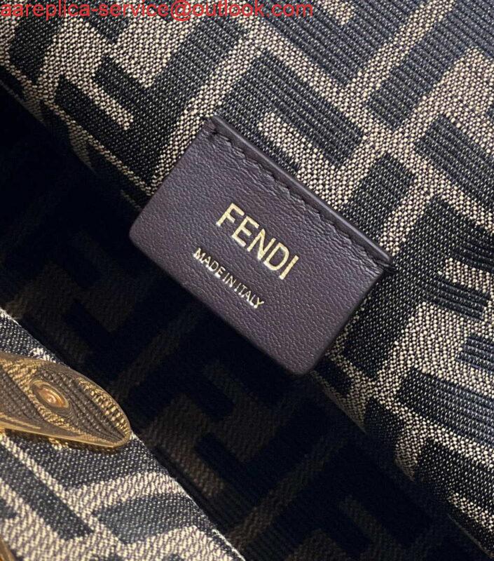 Replica Fendi 8BP127 FENDI FIRST Medium Black Python leather bag 6