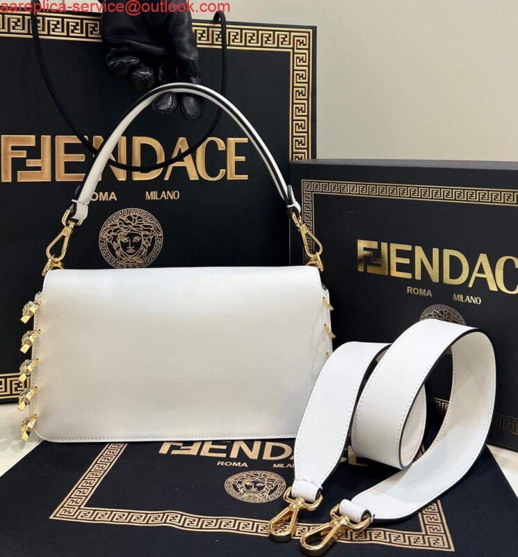 Replica Fendi 8BR801 Baguette Brooch Bag White