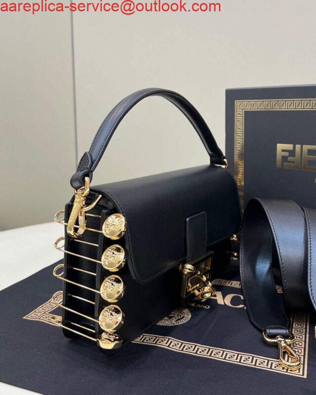 Replica Fendi 8BR801 Baguette Brooch Bag Black 2