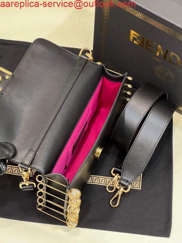 Replica Fendi 8BR801 Baguette Brooch Bag Black 7