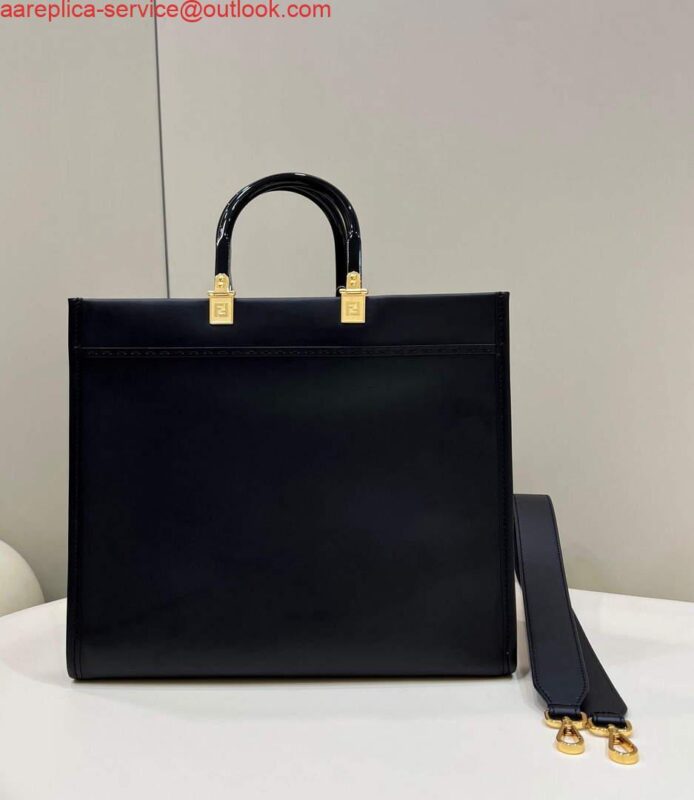 Replica Fendi 8BH386 Sunshine Medium Tote Bag Black