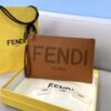 Replica Fendi 8N0178AC9S Fendi logo flat pouch clutch 8370S Tan 9