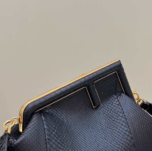 Replica Fendi 8BP129 First Small Python leather bag 80018M Black 2