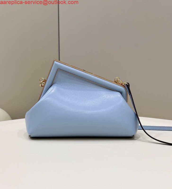 Replica Fendi 8BP129 First Small Fuchsia leather bag 80018M Light Blue