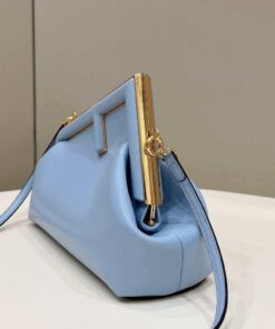 Replica Fendi 8BP129 First Small Fuchsia leather bag 80018M Light Blue 2