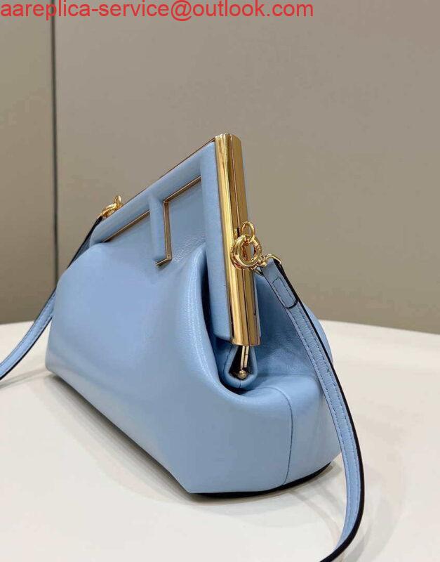 Replica Fendi 8BP129 First Small Fuchsia leather bag 80018M Light Blue 2