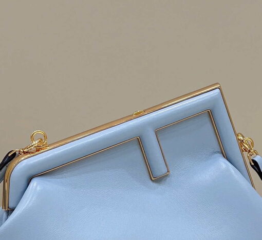 Replica Fendi 8BP129 First Small Fuchsia leather bag 80018M Light Blue 4