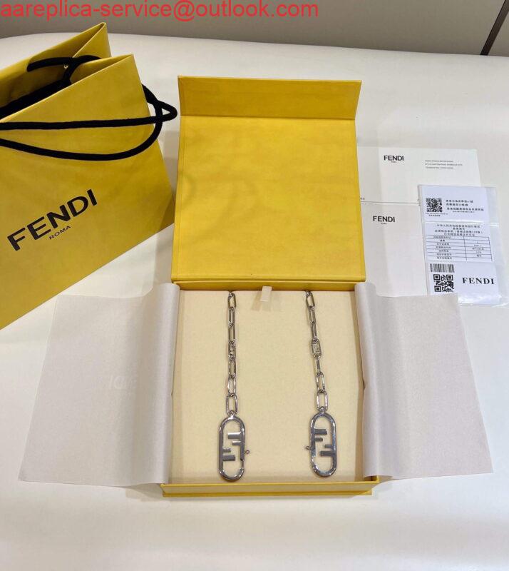 Replica Fendi Handbag Custom metal chain Shoulder Strap F10053 Silvery 2