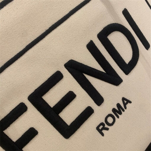 Replica FENDI 8BH378 Medium ROMA Tote Undyed canvas Tote bag 2