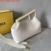 Replica Fendi Nano Fendigraphy Black Leather Charm 7AS089 White 10