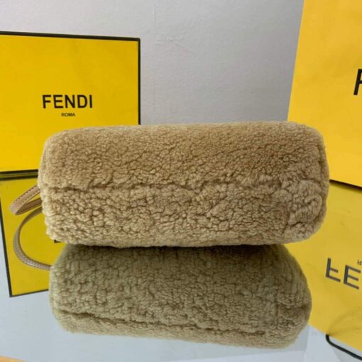 Replica Fendi First Small Sheepskin Bag 8BP129 Tan 8