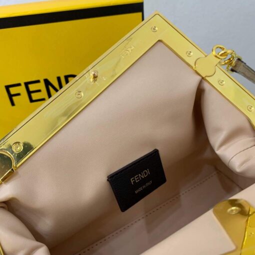 Replica Fendi First Small flannel Bag 8BP129 Tan 6