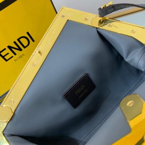 Replica Fendi First Small flannel Bag 8BP129 Blue 7