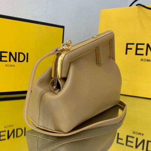 Replica Fendi FIRST Small Bag Apricot Leather 8BP129 2