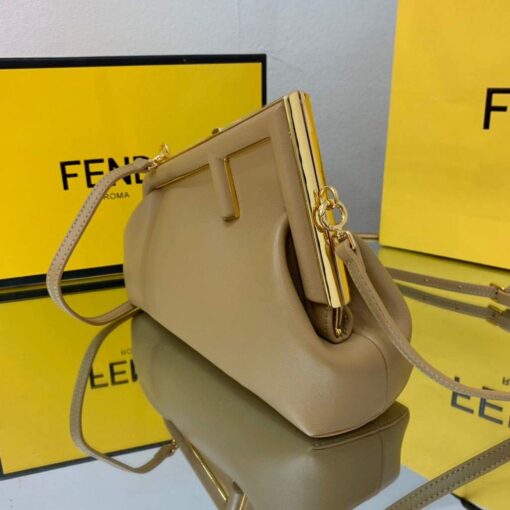 Replica Fendi FIRST Small Bag Apricot Leather 8BP129 3