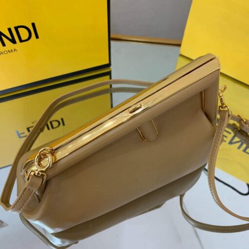 Replica Fendi FIRST Small Bag Apricot Leather 8BP129 4