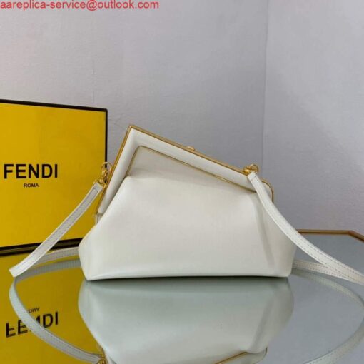 Replica Fendi FIRST Small Bag 8BP129 White Leather