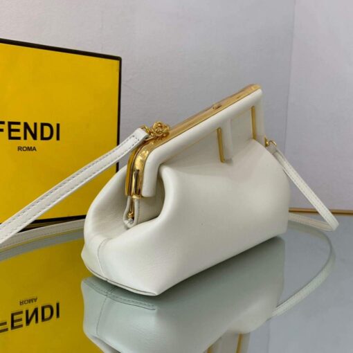 Replica Fendi FIRST Small Bag 8BP129 White Leather 2