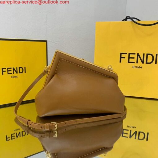 Replica Fendi FIRST Small Bag 8BP129 Leather Brown