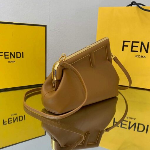 Replica Fendi FIRST Small Bag 8BP129 Leather Brown 2