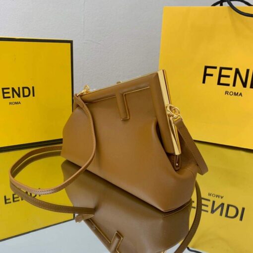 Replica Fendi FIRST Small Bag 8BP129 Leather Brown 3