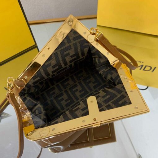 Replica Fendi FIRST Small Bag 8BP129 Leather Brown 5