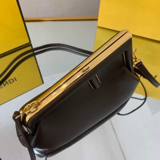 Replica Fendi FIRST Small Bag 8BP129 Dark Brown Leather 4