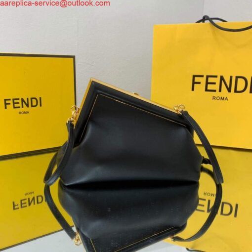 Replica Fendi FIRST Small Bag 8BP129 Black Leather