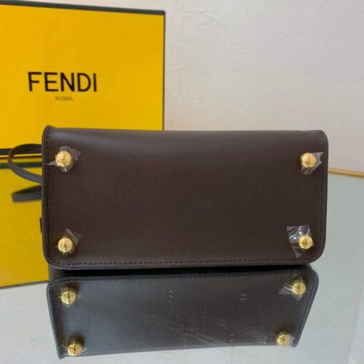 Replica Fendi 8BS054 fendi way small Brown Leather Bag 8