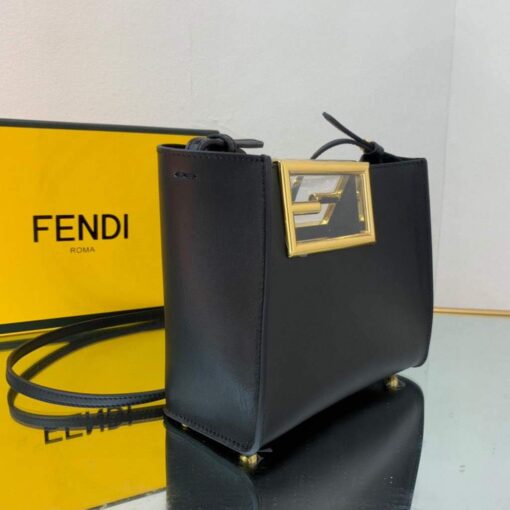 Replica Fendi 8BS054 fendi way small Black Leather Bag 3