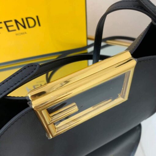 Replica Fendi 8BS054 fendi way small Black Leather Bag 5