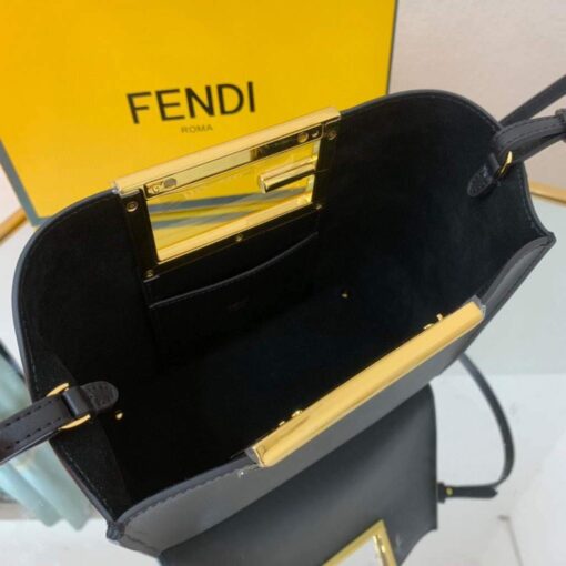 Replica Fendi 8BS054 fendi way small Black Leather Bag 6