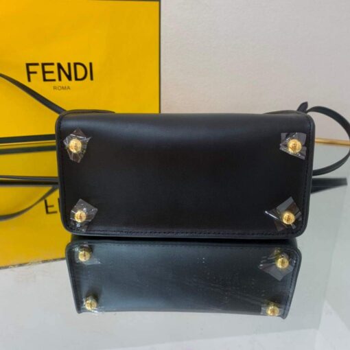 Replica Fendi 8BS054 fendi way small Black Leather Bag 8