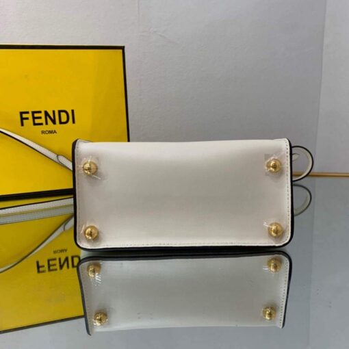 Replica Fendi 8BS054 fendi way small Beige Leather Bag 8