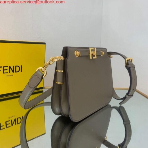 Replica Fendi Touch Grey leather Bag 8BT349