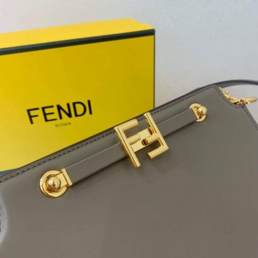 Replica Fendi Touch Grey leather Bag 8BT349 4