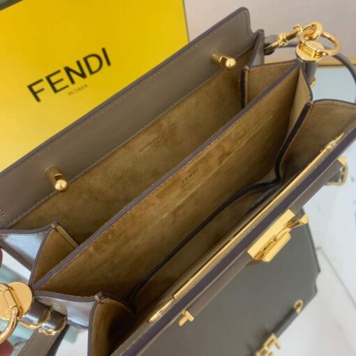 Replica Fendi Touch Grey leather Bag 8BT349 5