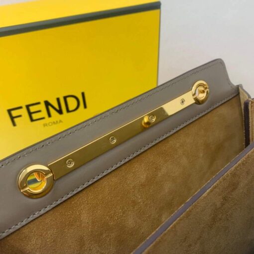 Replica Fendi Touch Grey leather Bag 8BT349 7