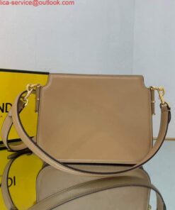 Replica Fendi Touch Beige leather Bag 8BT349 2