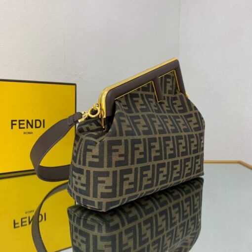 Replica Fendi FIRST Medium Bag Dark Green FF bag 8BP127 2