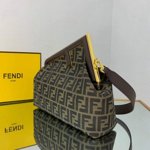 Replica Fendi FIRST Medium Bag Dark Green FF bag 8BP127 3