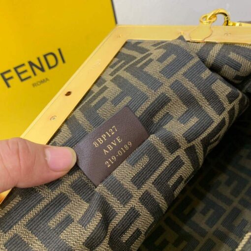 Replica Fendi FIRST Medium Bag Dark Brown Leather 8BP127 7