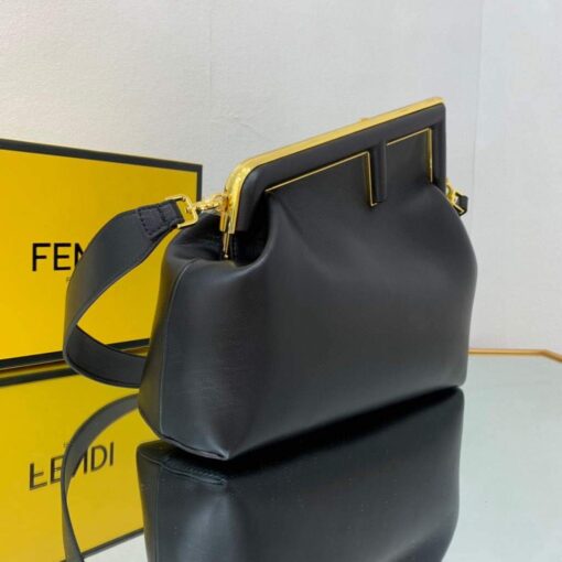 Replica Fendi FIRST Medium Bag Black Leather 8BP127 2