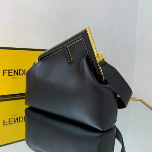 Replica Fendi FIRST Medium Bag Black Leather 8BP127 3