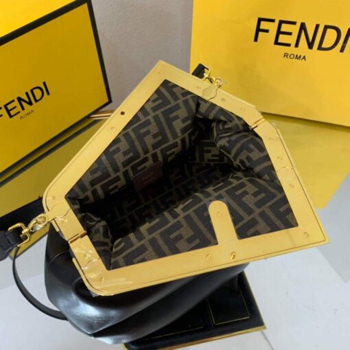 Replica Fendi FIRST Medium Bag Black Leather 8BP127 5