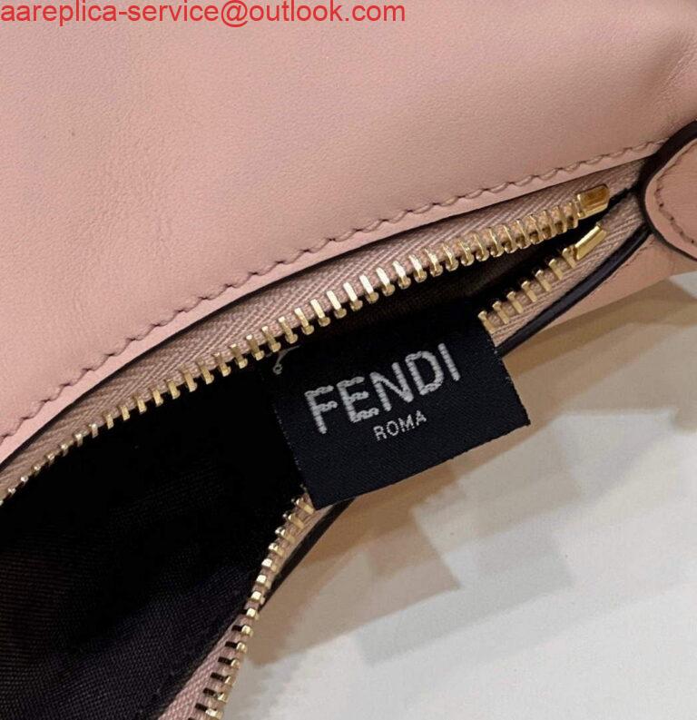 Replica Fendi 8BR798 Fendigraphy Small White leather bag 80056M Pink 2