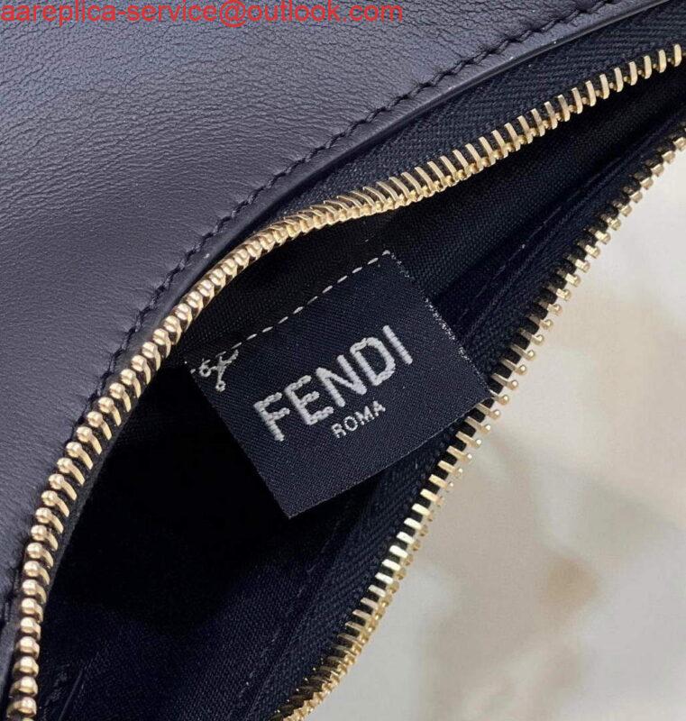 Replica Fendi 8BR798 Fendigraphy Small White leather bag 80056M Black 2