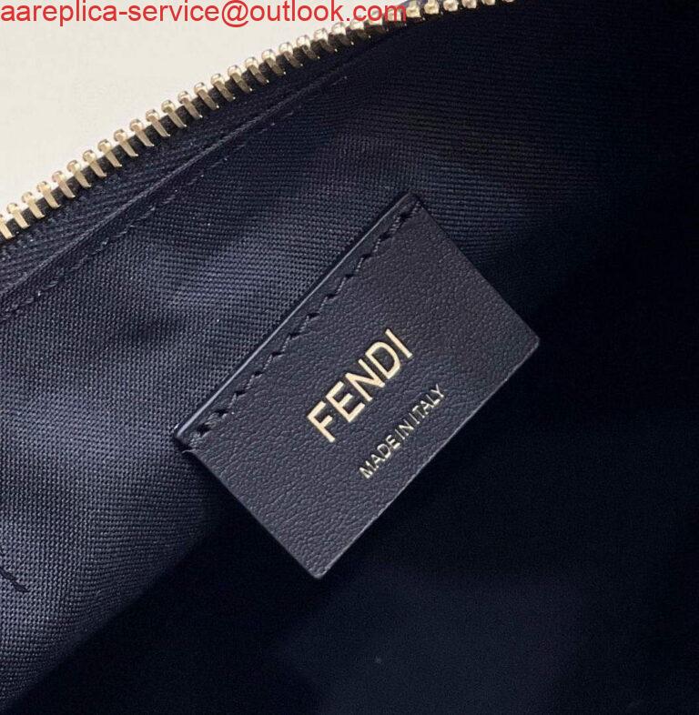 Replica Fendi 8BR798 Fendigraphy Small White leather bag 80056M Black 4